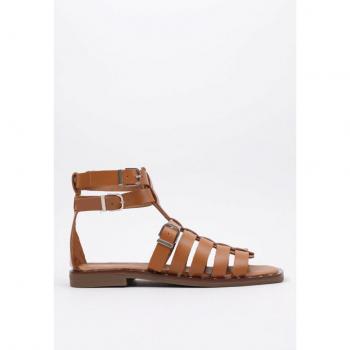 Krack Harmony SAIMAA Sandalia Plana mujer Camel 38