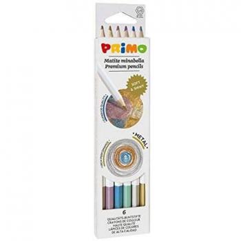 Lápices de Colores Metálicos Minabella - Hexagonales - Ø 3,8 mm - 6 Colores