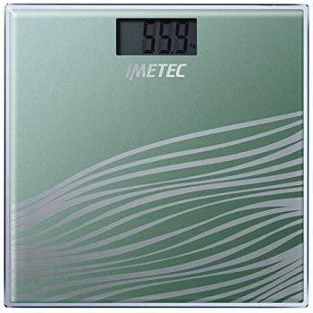 IMETEC BS4 500 - Báscula de baño, cuadrada, vidrio templado, color verde