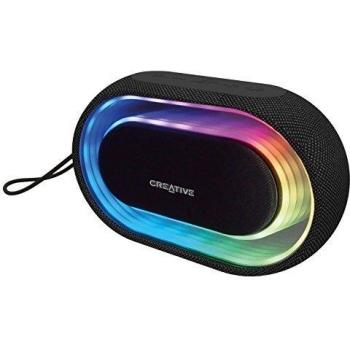 Creative Labs Halo - Altavoz Inalámbrico portable con Bluetooth, color negro