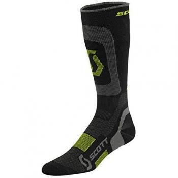 Scott CALCETIN Compression, Black/Neon Yellow, 39/41 Unisex Adulto