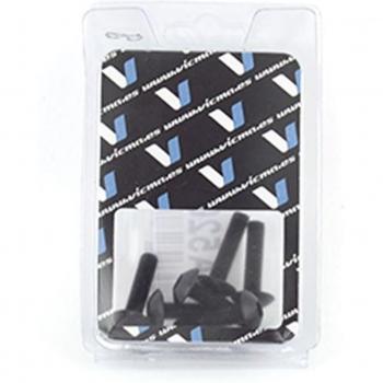 Kit de 6 tornillos allen con cabeza alomada M5x25mm color negro JY-HWSA, incluye tornillos de afinación de colores VICMA VIC-TA525NR y tornillo VICMA TA525NR, presentado