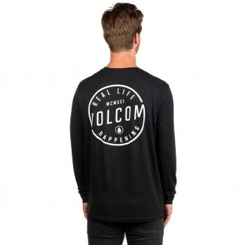 Volcom On Lock Bsc Ls Camiseta de Manga Larga, Hombre, Negro, XS