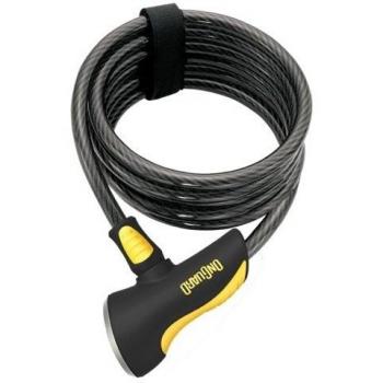 On-Guard 8029, Onguard Candado Espiral Doberman Llave 185 Cm X 10 Mm Hombre, Negro, 18.5x1.0 Cm