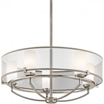 Lámpara colgante Saldana de 5 bombillas Light Classic Peltre G9 - Elstead