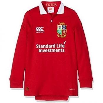 British y Irish Lions de los niños mandos en Vapodri clásico de manga larga jersey, Infantil, Vapodri Matchday Classic, Tango Red, 12 años