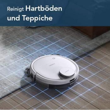 Ecovacs Deebot OZMO 900 - Robot Aspirador 4 en 1: barre, aspira, pasa mopa y friega, mapeo inteligente láser, compatible con Alexa, App, Wifi, reanuda limpieza tras recarga, reporte por voz, blanco