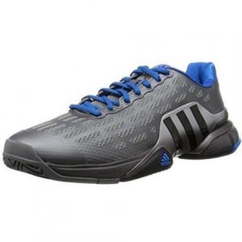 adidas Barricade 2016 Zapatillas de tenis, Hombre, Gris / Negro / Azul, 46 2/3