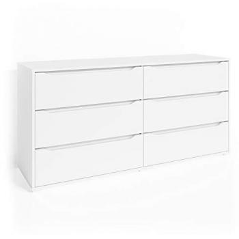 Aparador Ruben Blanco 160 x 78 cm con 6 Cajones Multiusos