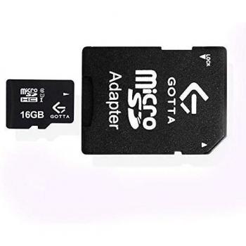 GOTTA Tarjeta DE Memoria Tarjeta MEMO Micro SD16GB CLASE10+Adapta