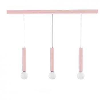 Lámpara de Techo Colgante Puro 3x E27 Metal Rosado 42W