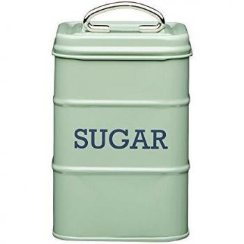 KitchenCraft - Recipiente para Azúcar Estilo Vintage, Acero Inoxidable, 11 x 17 cm, Latas para Té y Café a Juego Disponibles - English Sage