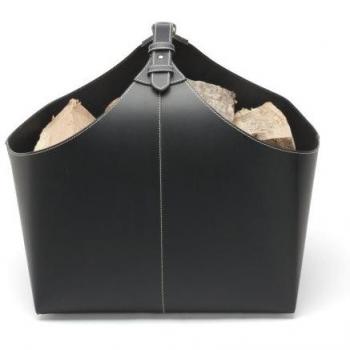 Ãrskov & Co. - Cesto de leÃ±a de cuero Thorge con asa prÃ¡ctica - cesto de leÃ±a de cuero - gran cesto de almacenamiento para leÃ±os - cesto de madera moderno - cesto de leÃ±a - cesto para periÃ³dicos - cesto de cuero - hecho a mano - 42x38