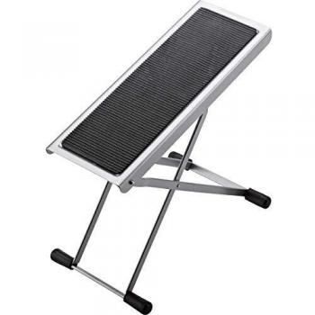 K&M 14670 Adjustable Guitar Footrest - Nickel Finish