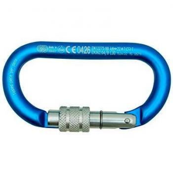 Kong Oval ALU Classic osquetón Aluminio roscado Cuerpo-anodizado Mosquetón, Adultos Unisex, Cyan