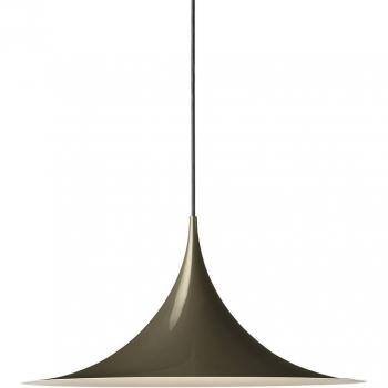 Lámpara colgante Semi Ø 47 cm, marrón cacao brillante