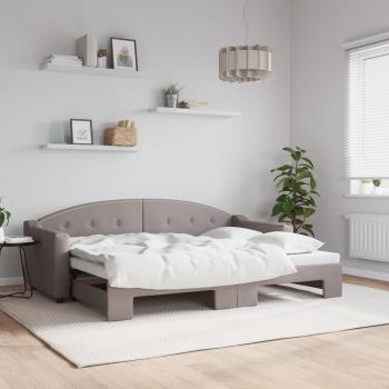Sofá cama nido tela gris taupe 80x200 cm