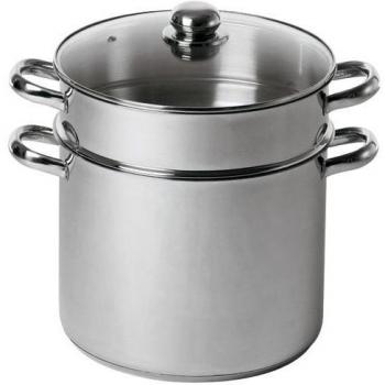 Cuscusera Baumalu Acero Inoxidable Ø 26 cm, fabricada en acero inoxidable, con un diámetro de 26 cm, ideal para preparar cuscús y otros alimentos al vapor