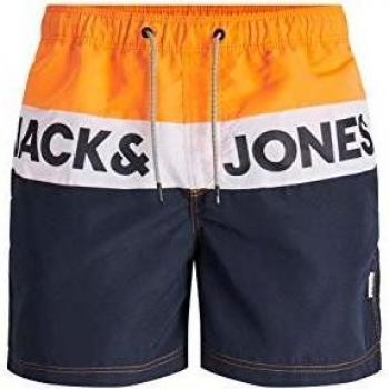 JACK & JONES Bañador para hombre Quick Dry. Azul