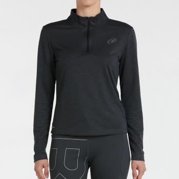 Bullpadel Zanga 1/4 Zip Camiseta de Manga Larga para Mujer, Color Coral, Talla XL