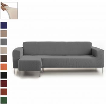 Eiffel Textile Protector Rústica Funda Elástica Brazo, Gris, Chaise Longue Largo Izquierda
