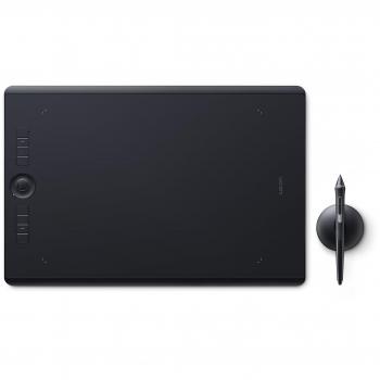 Wacom PTH-860 Intuos Pro L Tableta gráfica con lápiz digital Pro Pen 2 / Tableta digitalizadora para pintura y diseño digital / Portalápices con 10 puntas / Compatible con Windows y MacOS / Negro