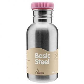 Laken Botella de Acero Inoxidable 0,5L Tapón Rosa