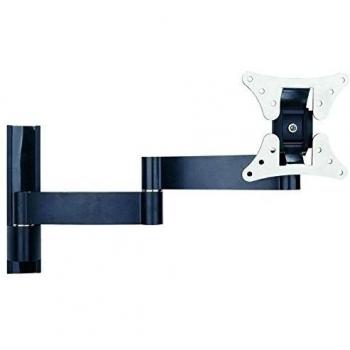 Monitor Wandhalterung Alu schwarz ausziehbar von 7,3cm bis 41cm 12° neigbar 180° drehbar für Dell 24 U2412M