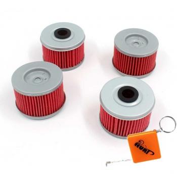 Huri 4 Pack filtro de aceite para Honda XL125 V Varadero de Luxe - 2011 reemplazar Hiflofiltro hf113/K & N kn-113