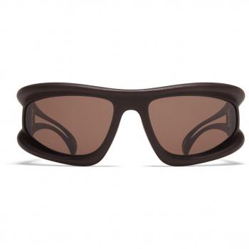 Mykita Marfa Shield Sunglasses Brown Unisex Size 70 MM