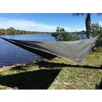 Krazy Outdoors Noche Tutor hamaca lluvia volar - 70d poliéster Oxford - calidad de Ripstop - fuerte cuerdas y pinzas con funda de transporte -