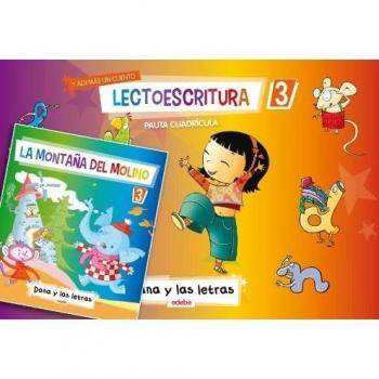 LECTOESCRITURA CUADERNO 3 PAUTA CUADRICULA + 1 CUENTO - 9788468306612