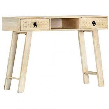 vidaXL Mesa Consola 110 x 35 x 76 cm Madera de Mango Macizo