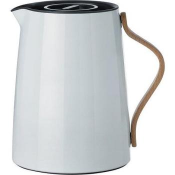 Jarra Térmica Stelton Emma 1L con Filtro de Infusión, Diseño Moderno y Asa de Madera de Haya - Color Beige/Sand