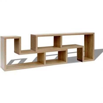 vidaXL Mueble para TV Madera Roble en Forma de L Aparador Mesa Mesita Auxiliar