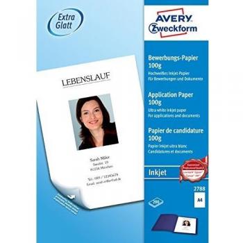 Papel para Impresora Inkjet Avery Zweckform 2788 A4, 100 g/m², 200 Hojas, Satinado Doble Cara