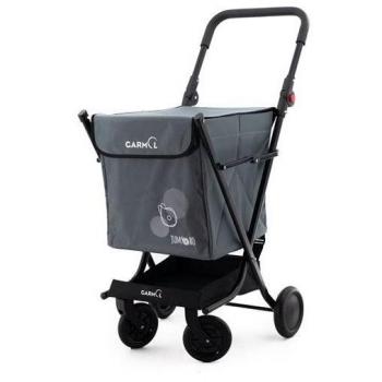 Carro de la Compra Garmol C-708 Jumbo 4 Ruedas Giratorias 77L Gris
