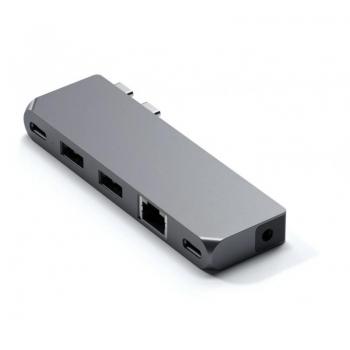 Satechi Pro Hub Mini USB-C Docking Station - Space Gray, 6-in-2 Ports