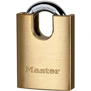Master lock 40mm solid brass padlock closed shackle 2240eurd z for residentials gates fences sheds garages