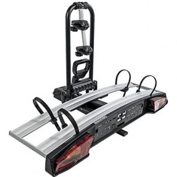 Portabicicletas Menabo Alcor 2 para Enganche de Remolque, Apto para 2 Bicicletas Eléctricas o Fatbikes, Carga Máxima de 50 kg