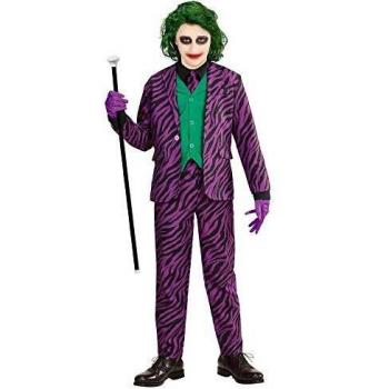 Disfraz Infantil de Joker Malvado con Chaqueta, Chaleco, Pantalones y Corbata - 140 cm