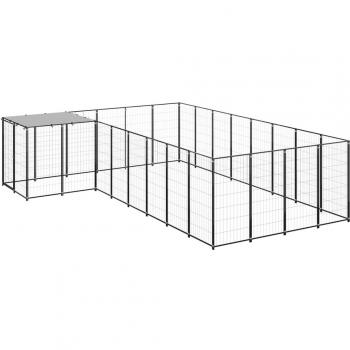 Jaula para Perros Negra 10,89 m² en Acero