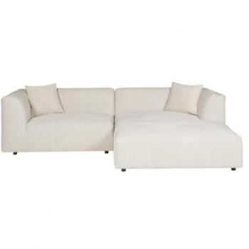 Sofá rinconera de pana beige NAEMIA de Maison Céphy