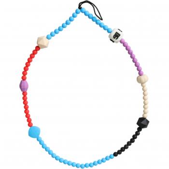 Dolce & Gabbana Multicolor Beaded Chain Logo Charm Necklace