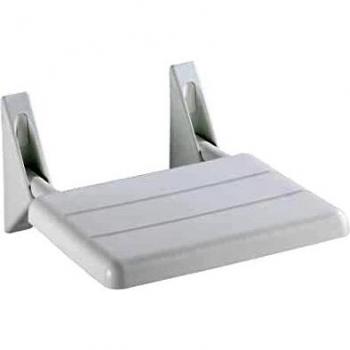 WENKO Asiento plegable de ducha Secura - Asiento de ducha abatible, capacidad de carga de 120 kg, Plástico