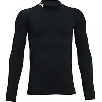 Under Armour Boys' ColdGear® Mock Compression Shirt, Black, Size 116-128