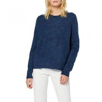 Object NOS Objnete L/s Knit O-Neck Pullover Noos suéter, Azul