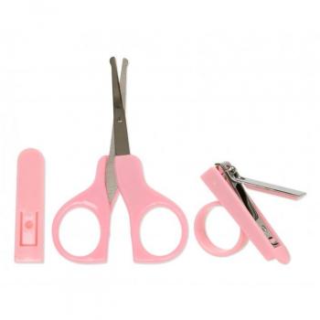 Kiokids Set de Manicura para Bebé Rosa con Tijeras, Lima y Cortaúñas