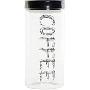 Bote de cocina de borosilicato con tapa hermética de 1,7 litros