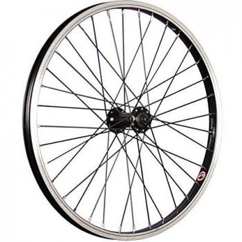 Rueda delantera para bicicleta de 20 pulgadas con buje Shimano Tourney HB-TX500, llanta 406-19 en color negro
